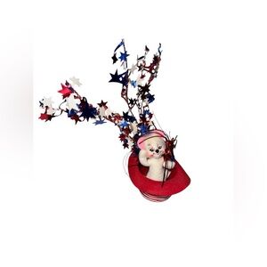 Vintage Annalee 3” Fourth of July Mouse Ornament